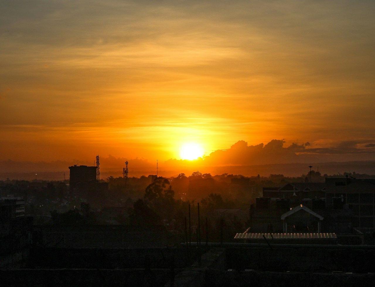 Sunset over the Nairobi skyline